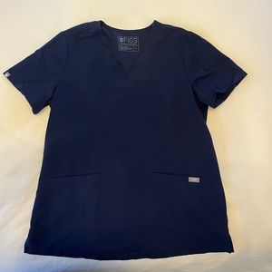 Figs medium scrub top, navy